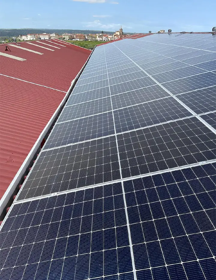 Detalle Instalación de comunidad solar de Coria, Cáceres